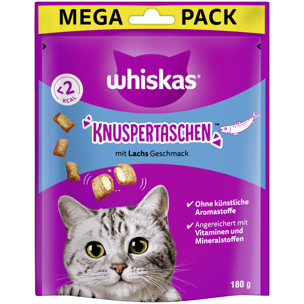 Whiskas Knuspertaschen mit Lachs 180g