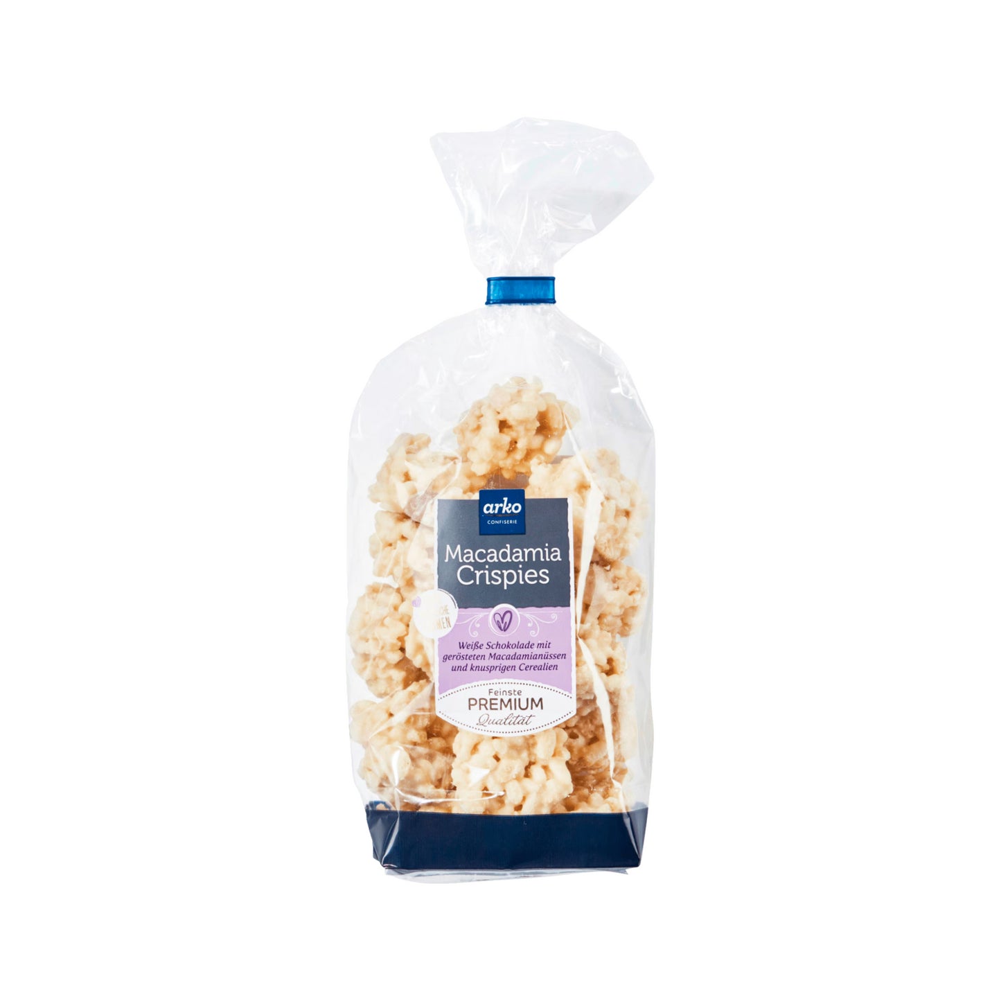 Arko Macadamia Crispies Weiß 150g