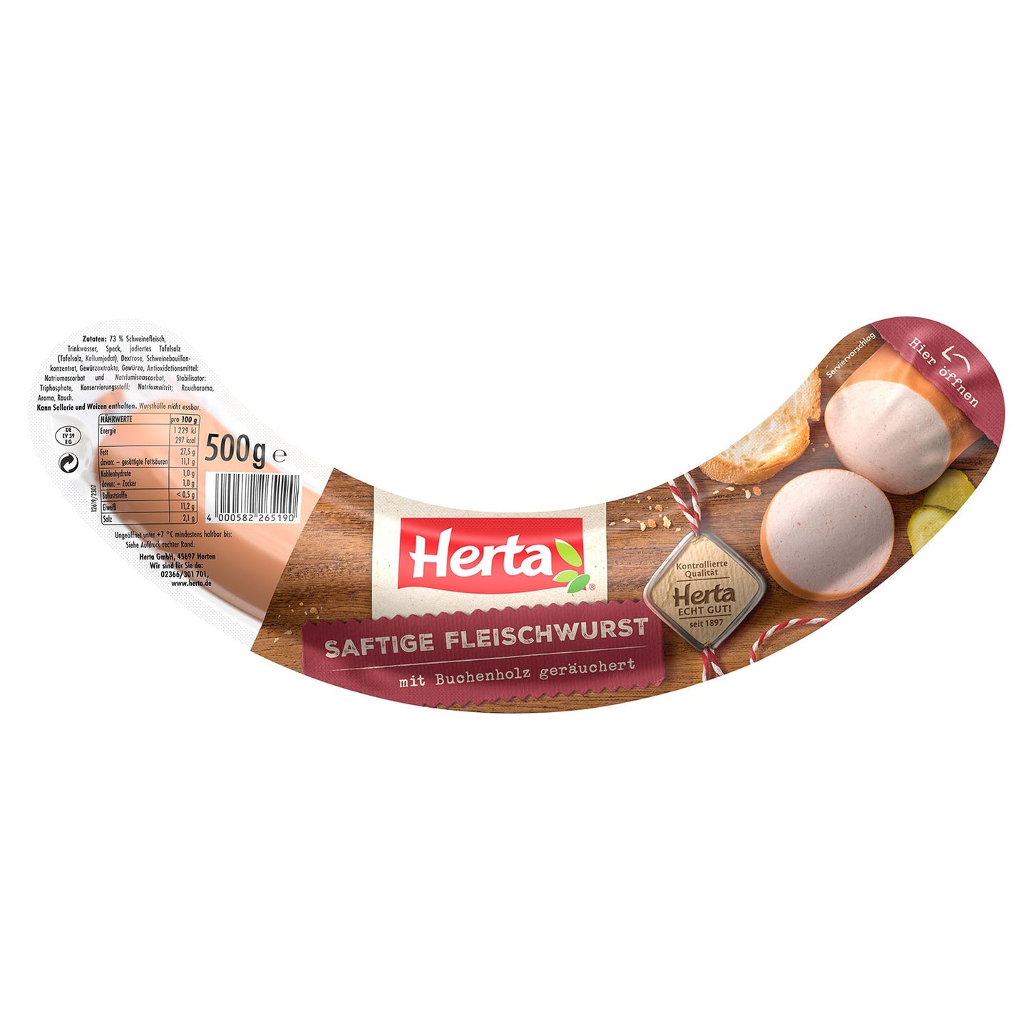 Herta Saftige Fleischwurst 500g