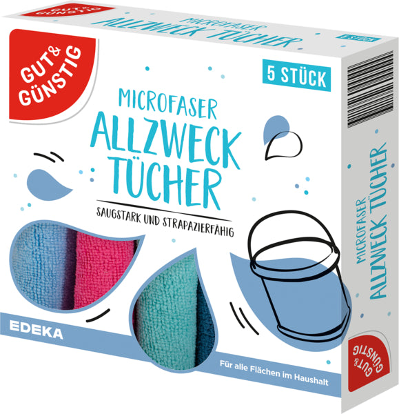 GUT&GÜNSTIG Allzwecktuch Microfaser 5ST
