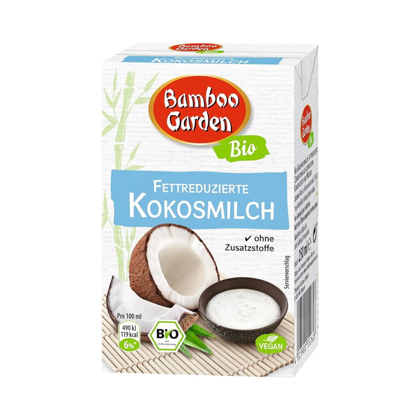 Bio Bamboo Garden Kokosmilch fettreduziert 250ml