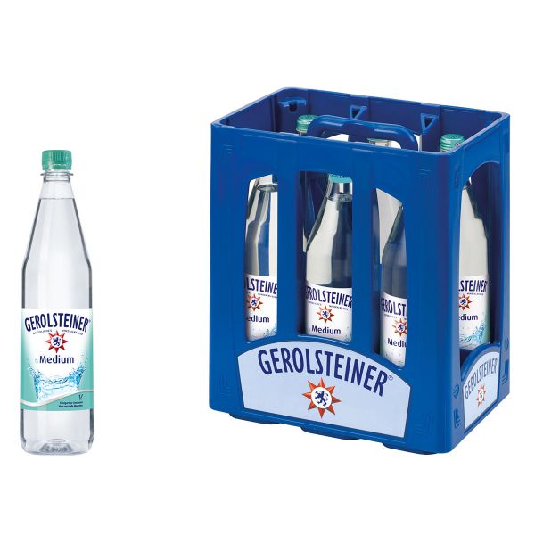 Gerolsteiner Medium Glasflasche 6 x 1L