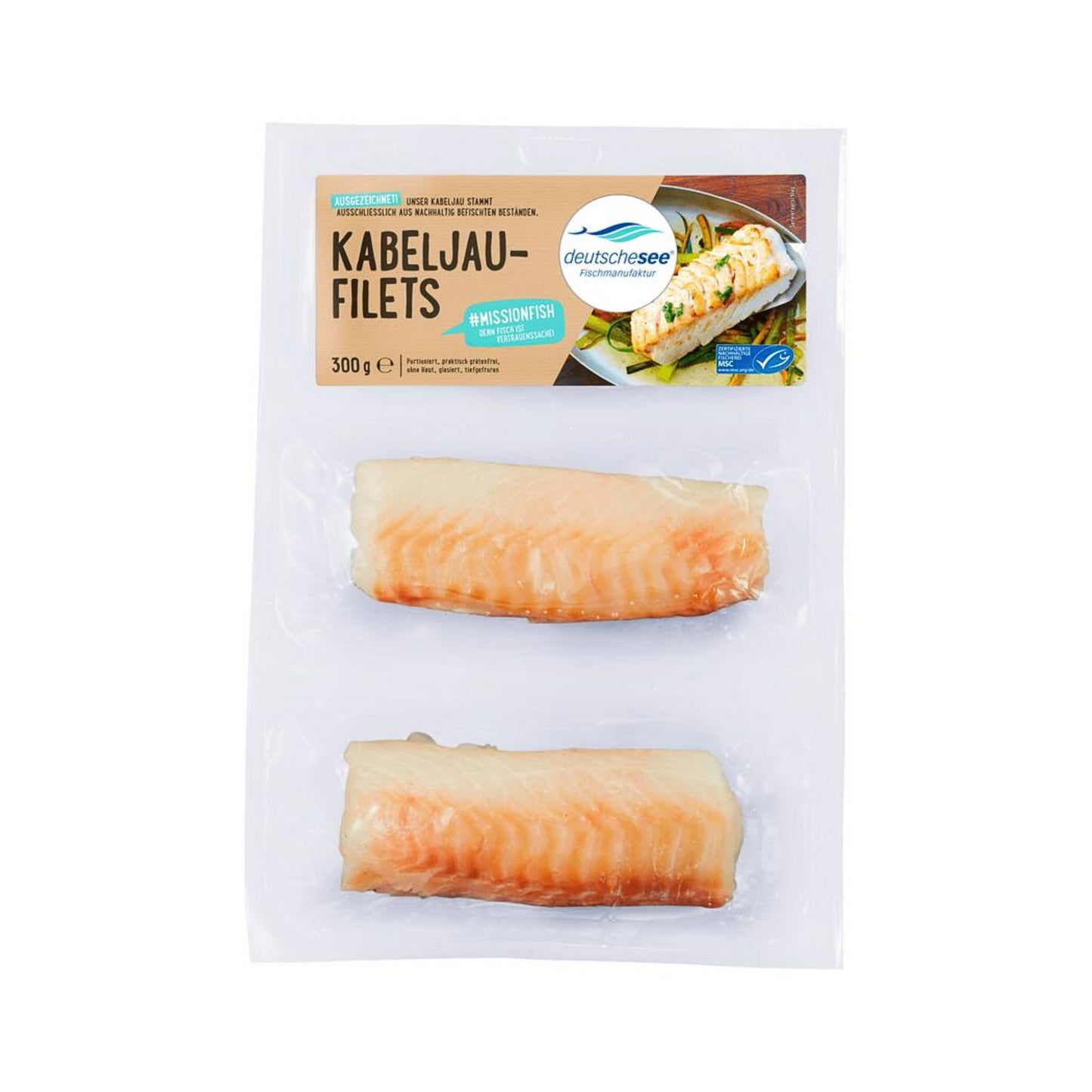 MSC Deutsche See Kabeljaufilet ohne Haut 300g
