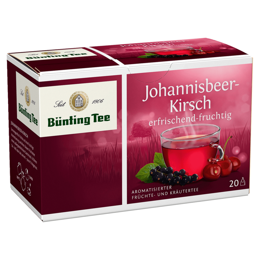 Bünting Früchtetee Johannisbeer-Kirsch 20ST 50g