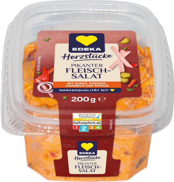 EDEKA Herzstücke Pikanter Fleischsalat 200g ITW