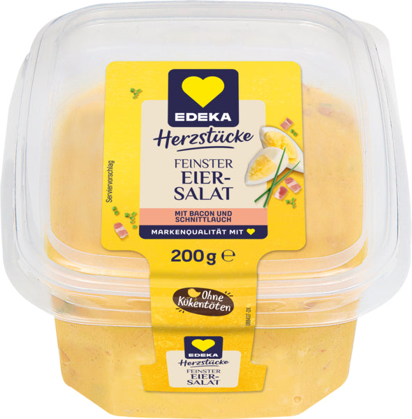 EDEKA Herzstücke Feinster Eiersalat mit Bacon&Schnittlauch 200g