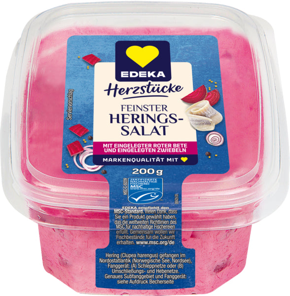 MSC EDEKA Herzstücke Feinster Heringssalat mit Rote Bete 200g