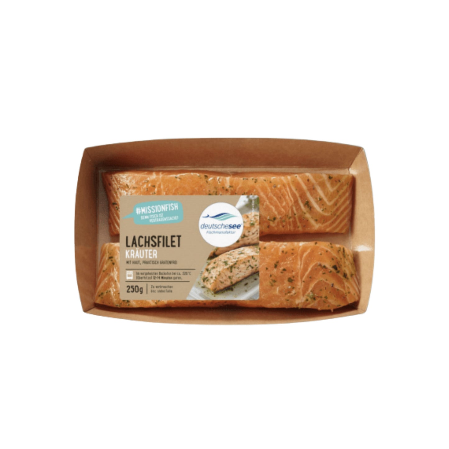Deutsche See Lachsfilet Kräuter 250g