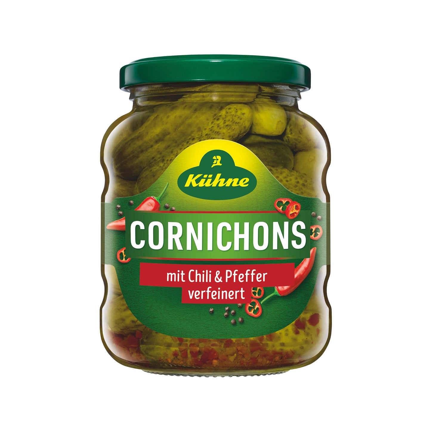 Kühne Cornichons Chili&Pfeffer 330g