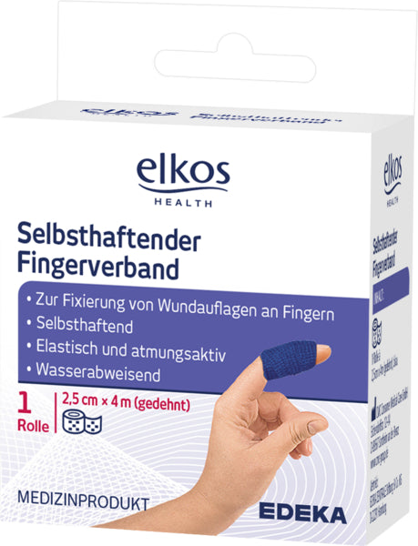 EDEKA elkos selbsthaftender Fingerverband blau 1ST