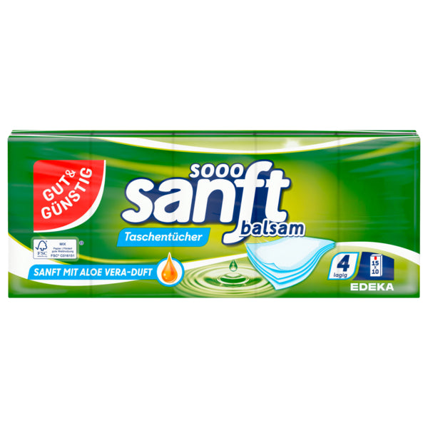 GUT&GÜNSTIG Taschentücher Balsam 4-lagig 15x10ST