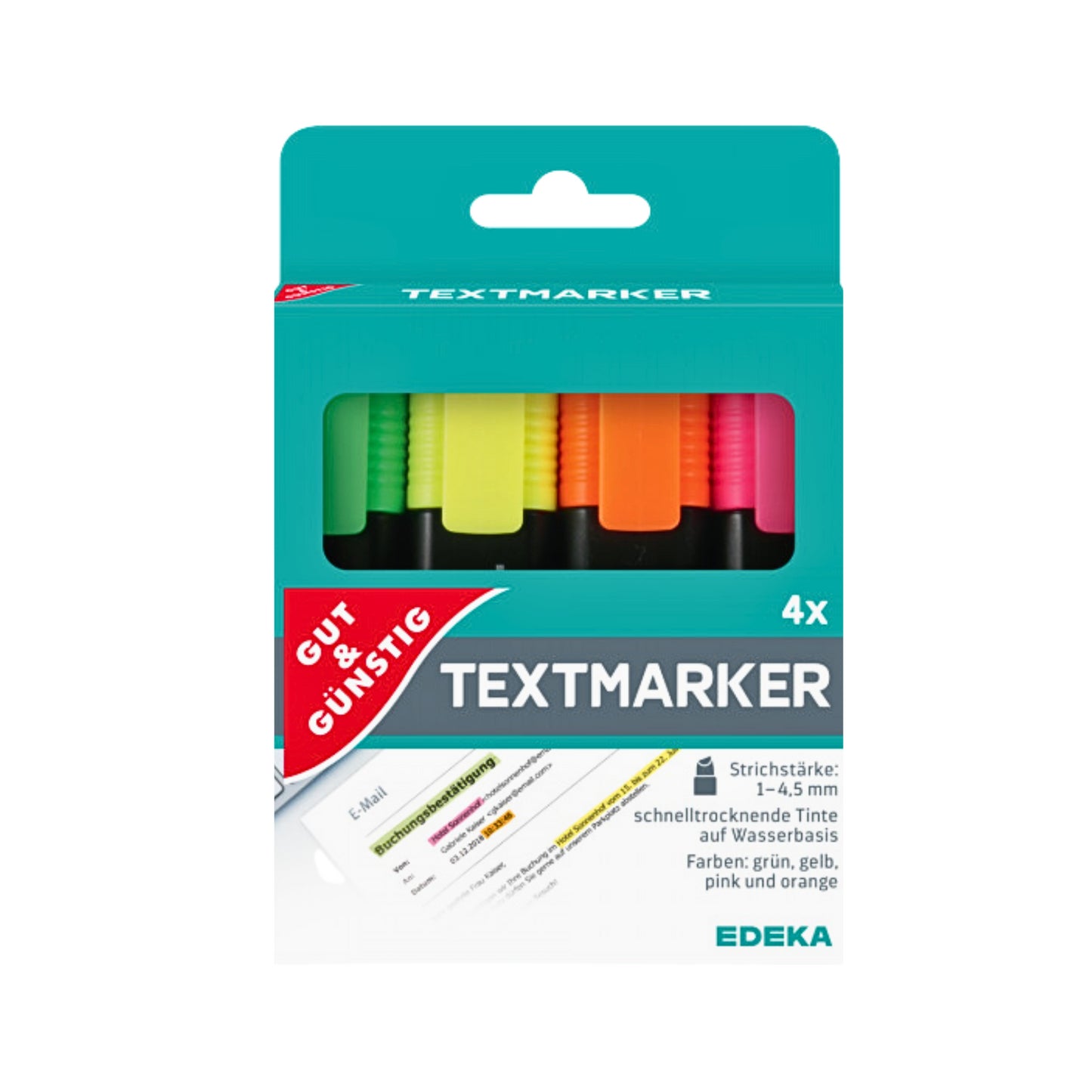 GUT&GÜNSTIG Textmarker 4ST