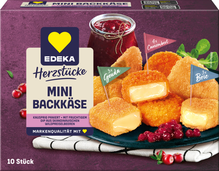 EDEKA Herzstücke Backkäse Minis mit Dip 300g