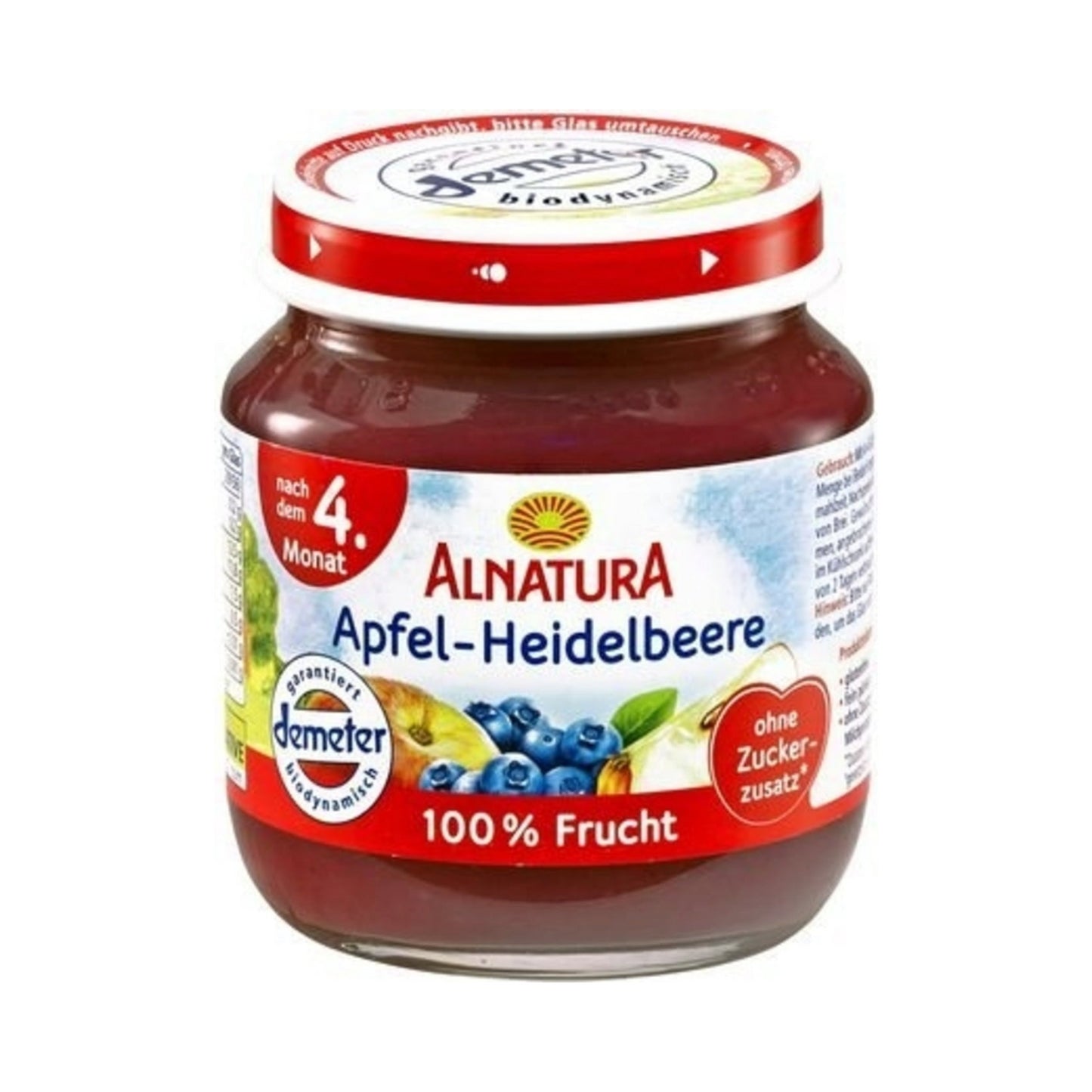 Demeter Alnatura Apfel Heidelbeere nach dem 4.Monat 125g