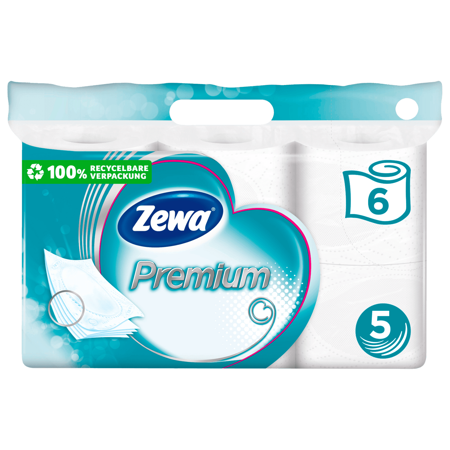 Zewa Premium Toilettenpapier 5-lagig 6x110BL