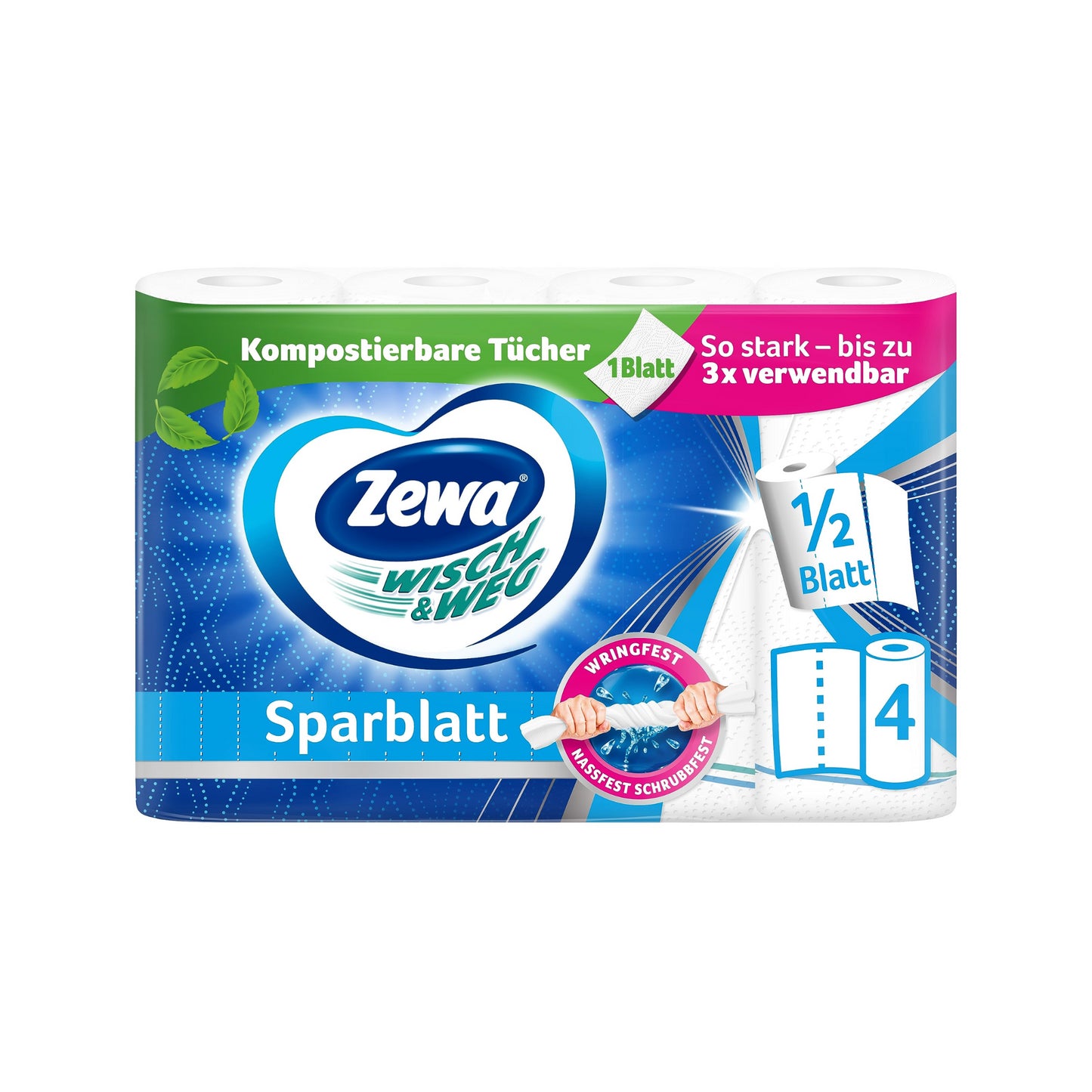 Zewa Wisch&Weg Sparblatt 4x74BL