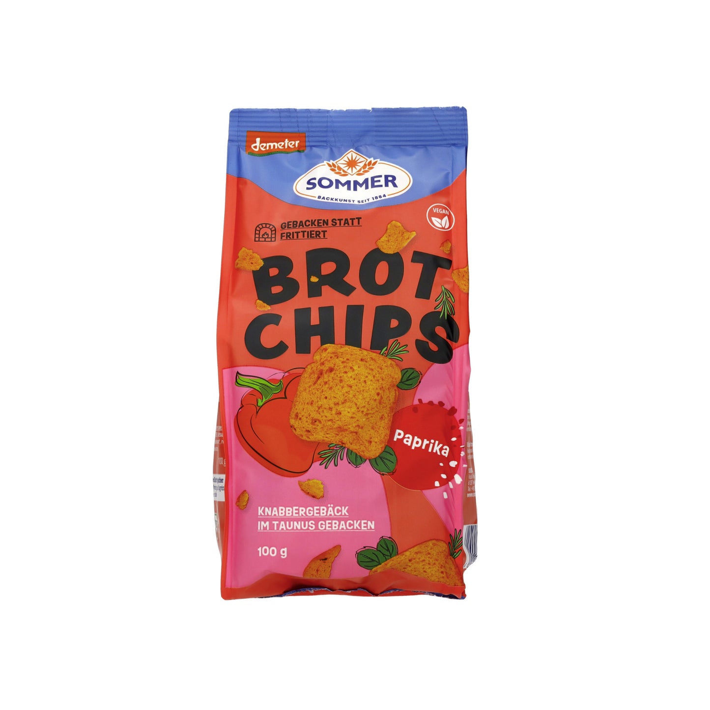 Demeter Sommer Brot Chips Paprika/Chili 100g