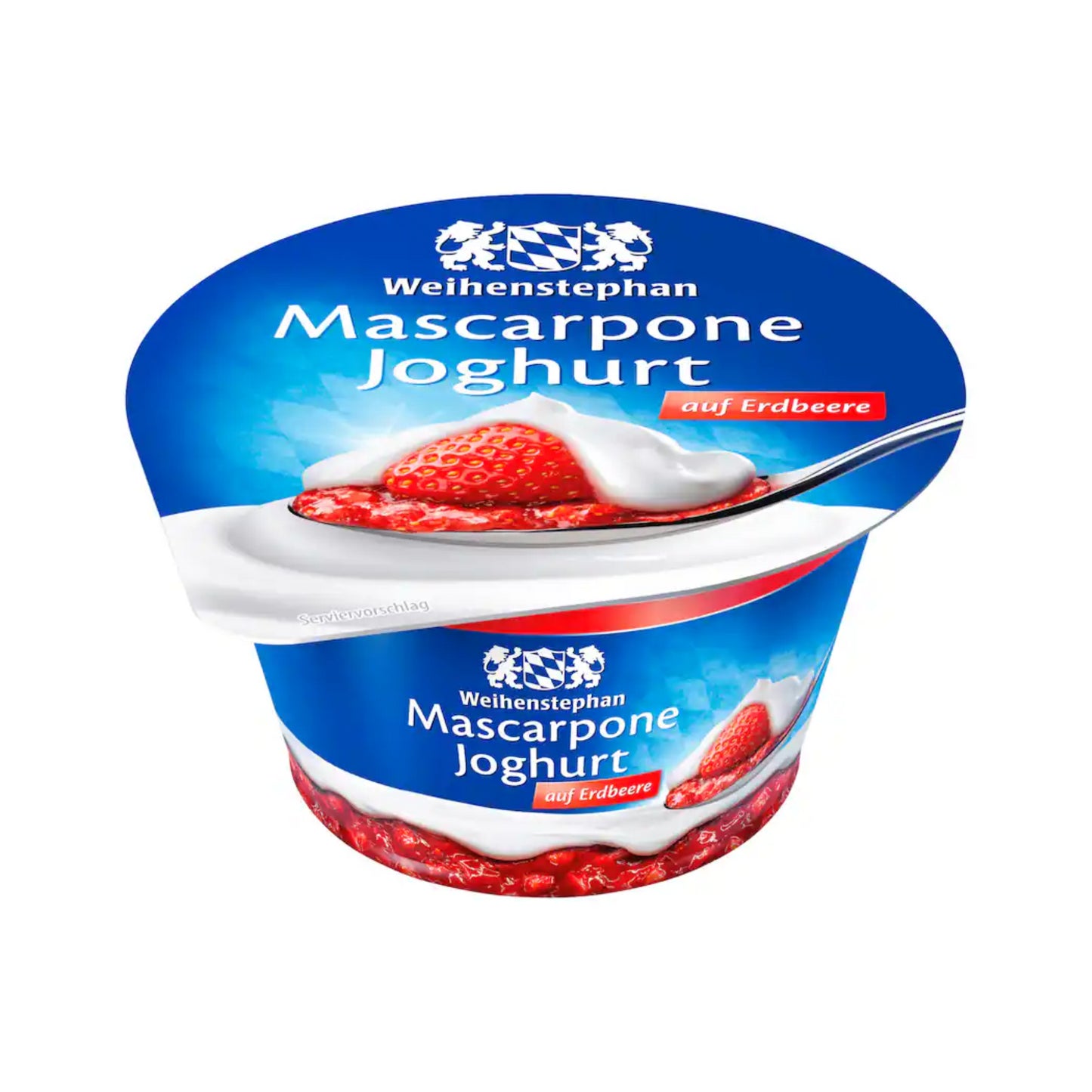 Weihenstephan Mascarpone Joghurt auf Erdbeere 150g