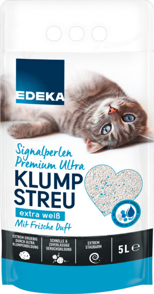 EDEKA Katzenstreu Premium Ultra mit Signalperlen 5l