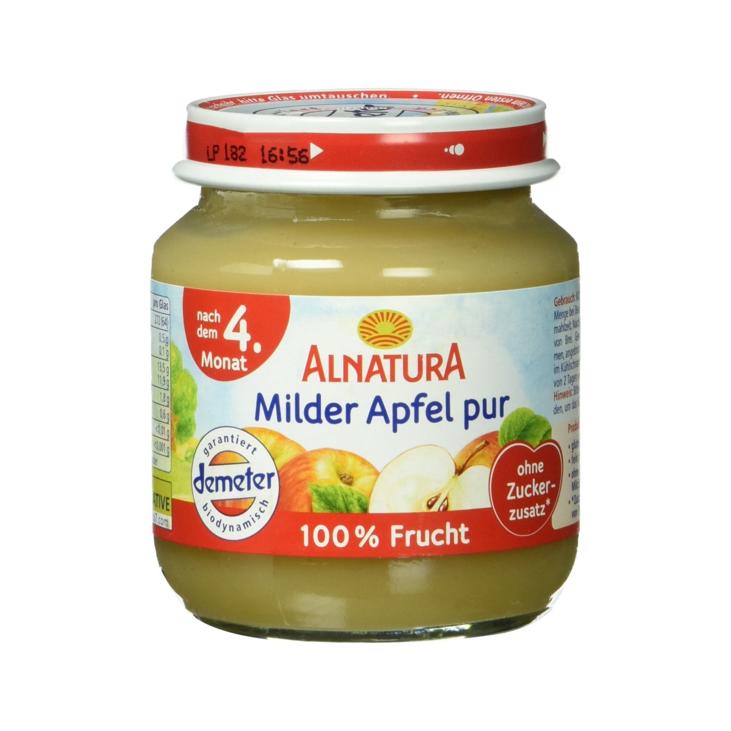Demeter Alnatura Milder Apfel pur nach dem 4.Monat 125g