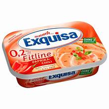 Exquisa Frischkäse fitline Paprika-Chili 1% Magerstufe 0,2% absolut 175g