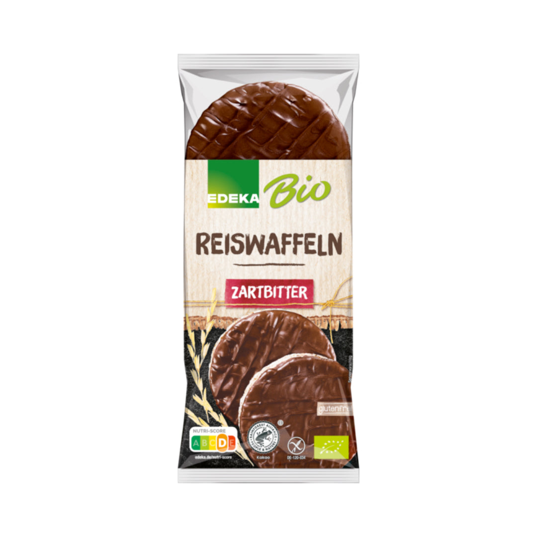 Bio EDEKA Reiswaffeln mit Zartbitterschokoladenüberzug 100g