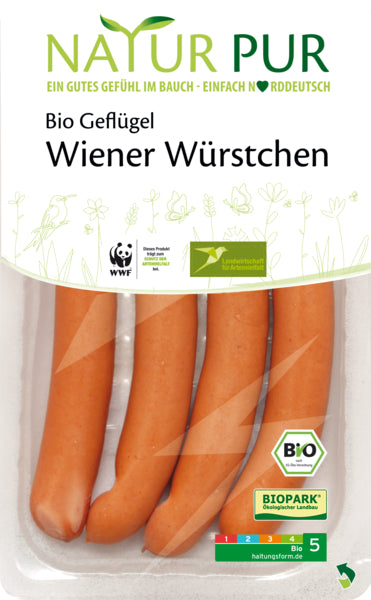 Bio Natur Pur Geflügelwiener Würstchen 4x50g