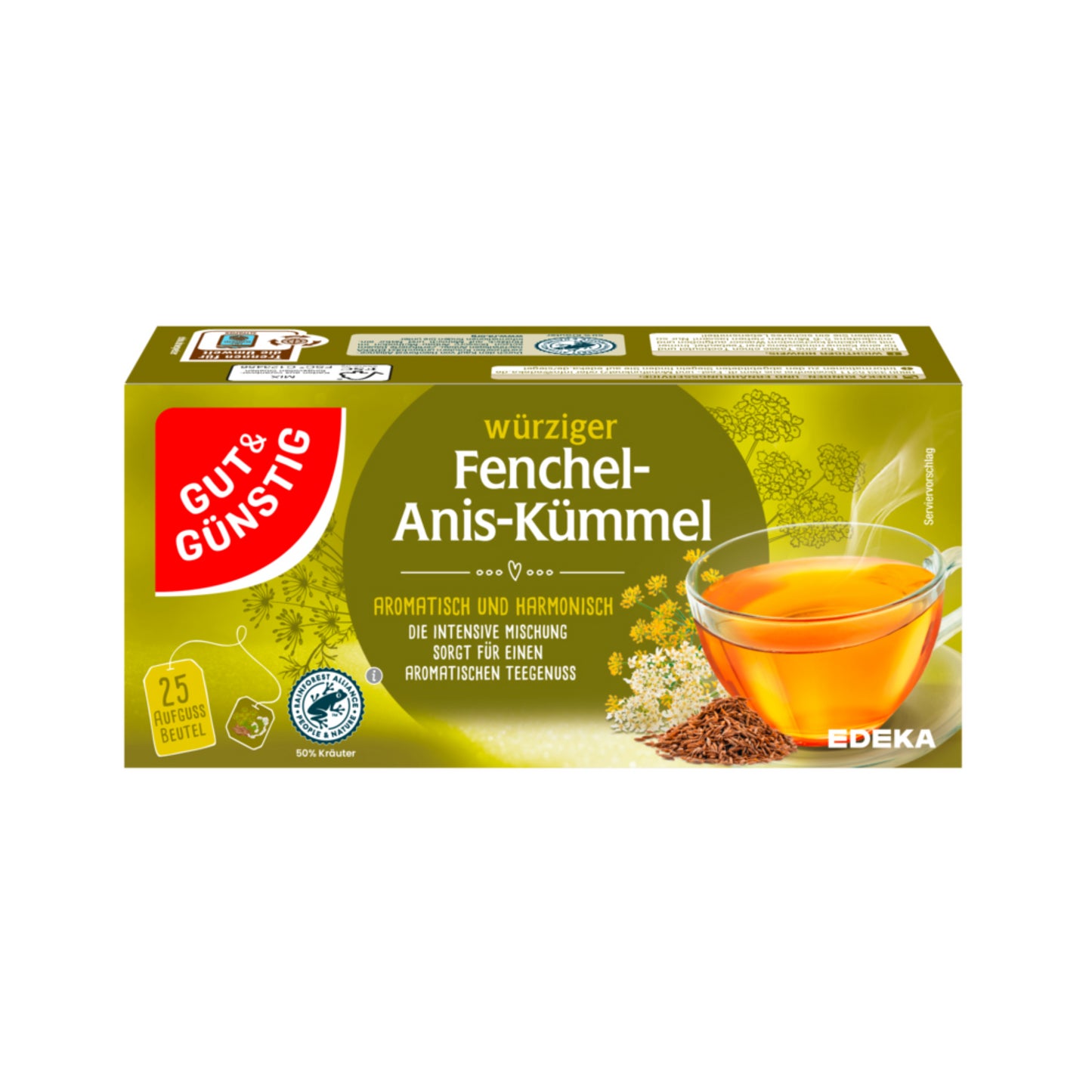 GUT&GÜNSTIG Fenchel Anis Kümmel Tee 25ST 50g