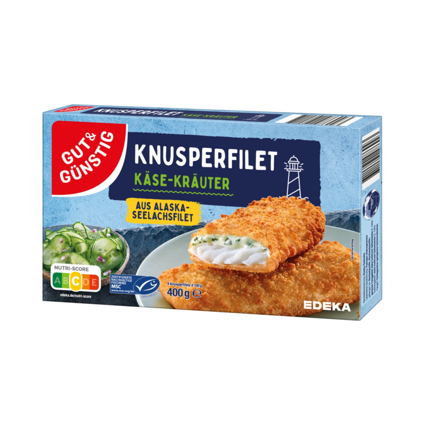MSC GUT&GÜNSTIG Knusperfilet Käse-Kräuter 400g