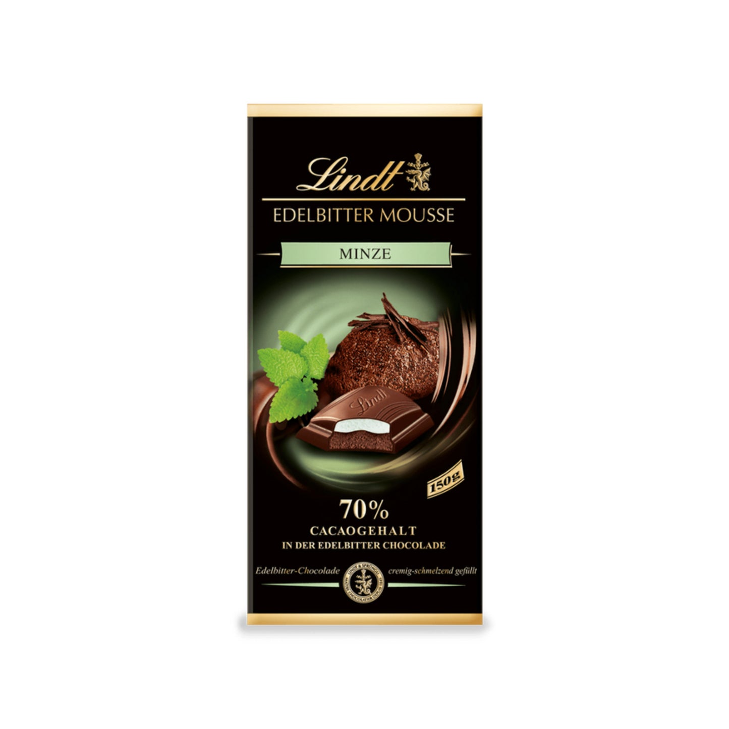 Lindt Edelbitter Mousse Minze 150g