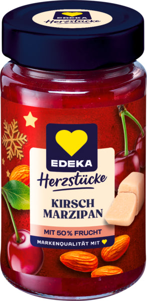 EDEKA Herzstücke Fruchtaufstrich Sauerkirsch mit Marzipan 285g