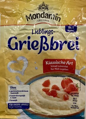 Mondamin Grießbrei für 0,5l 89g