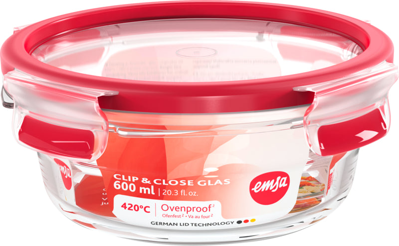Emsa Frischhaltedose Clip&Close Glas 600ml
