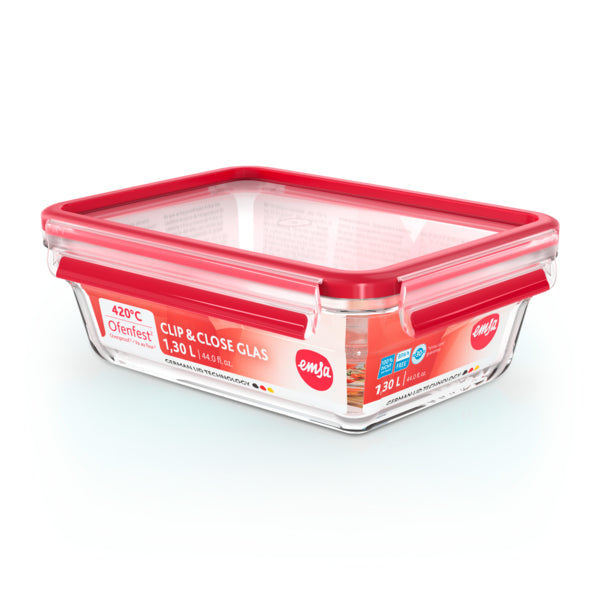 Emsa Frischhaltedose Clip&Close Glas 1,3l