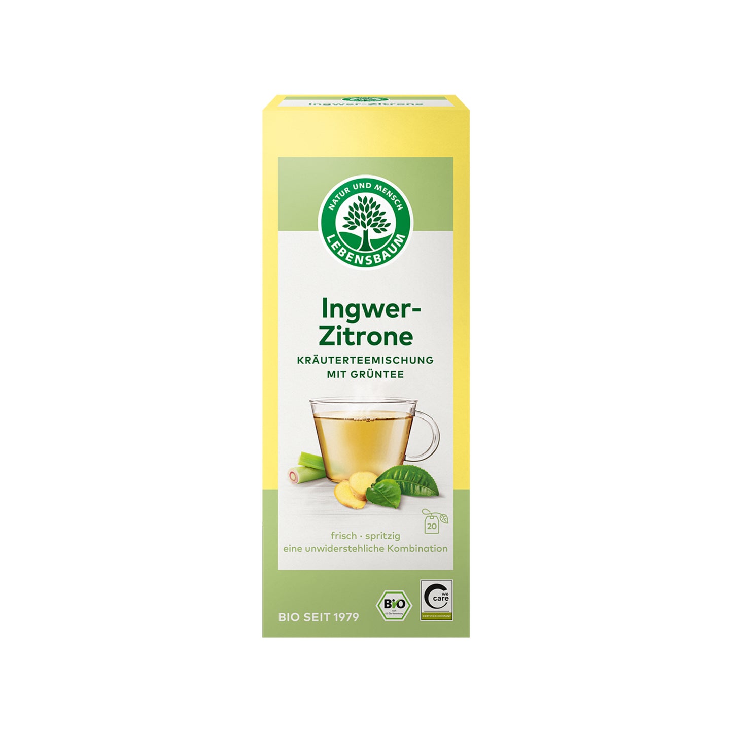 Bio Lebensbaum Grüntee Ingwer Zitrone 20ST 40g