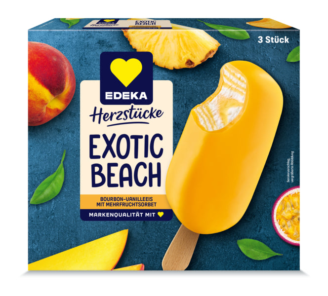 EDEKA Herzstücke Stieleis Exotic 3x90ml