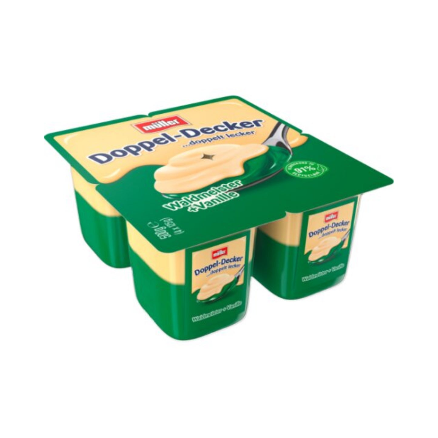 Müller Doppeldecker Waldmeister & Vanillesosse 4x125g