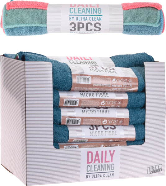 Reinigungstuch Mikrofaser 30x30cm 3ST
