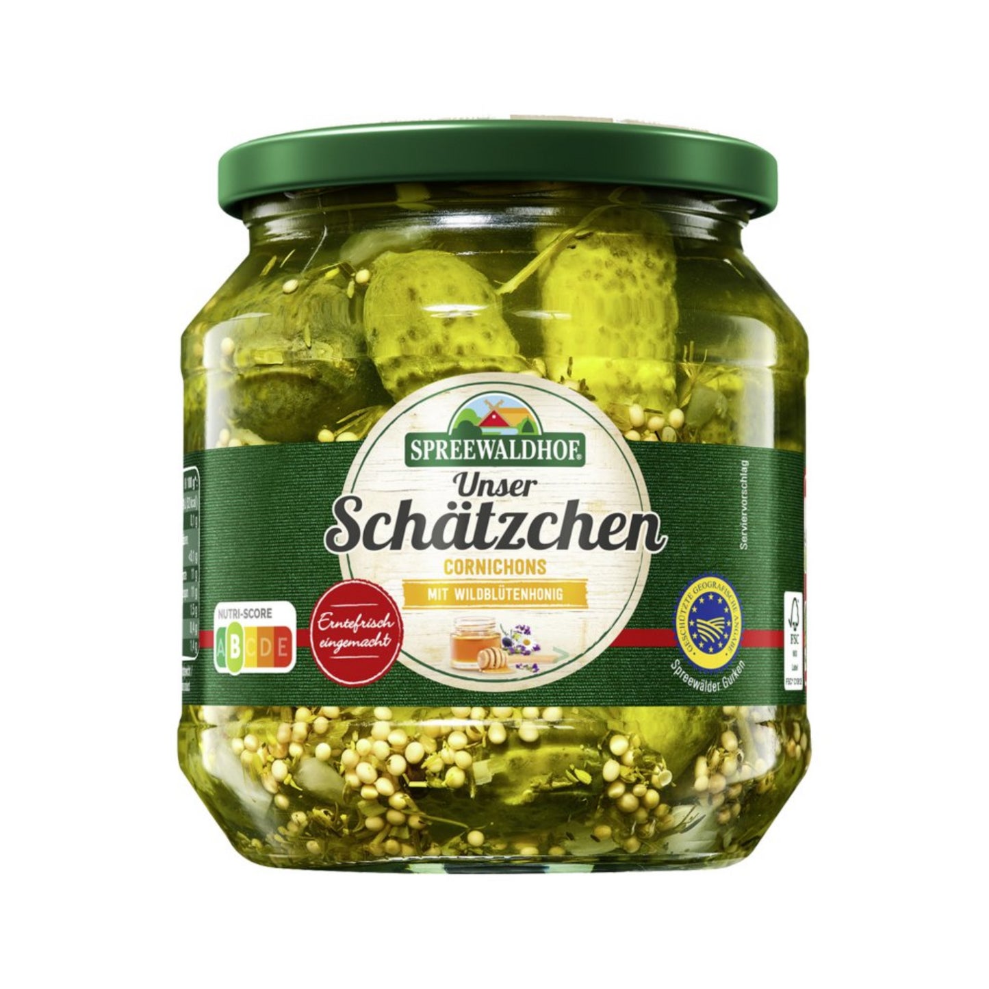 Spreewaldhof Unser Schätzchen Cornichons Honig (Spreewälder Gurken) 530g