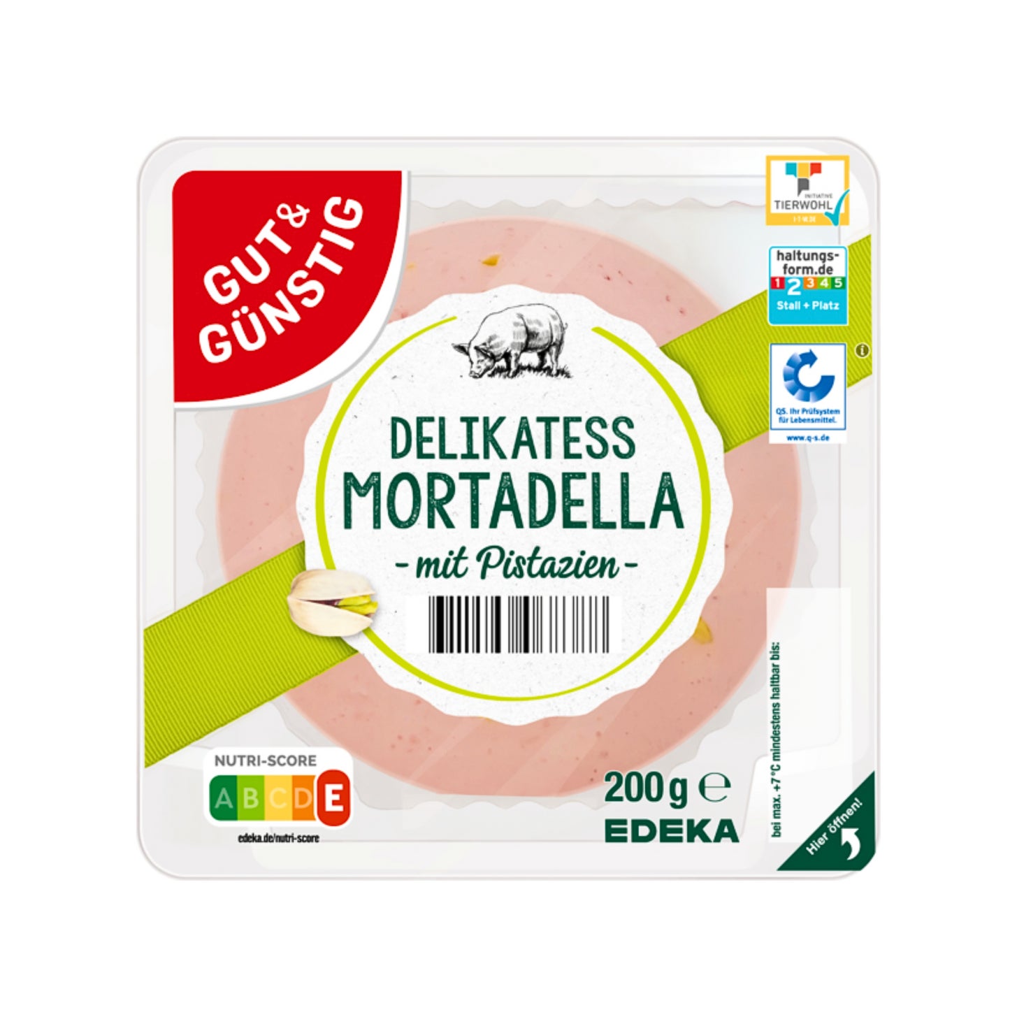 GUT&GÜNSTIG Mortadella mit Pistazien 200g QS ITW