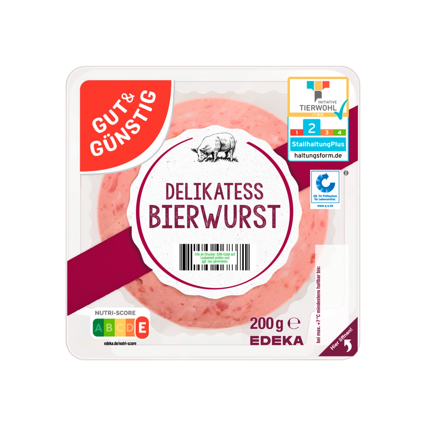 GUT&GÜNSTIG Bierwurst 200g QS ITW