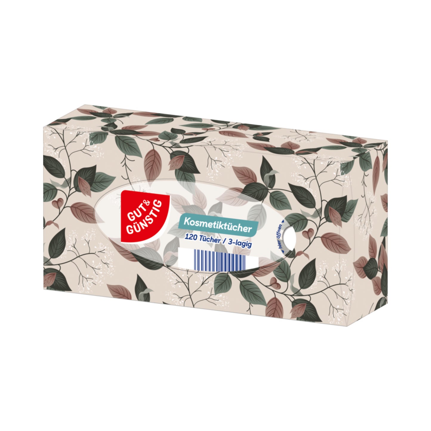GUT&GÜNSTIG Kosmetiktücher 3-lagig 120BL