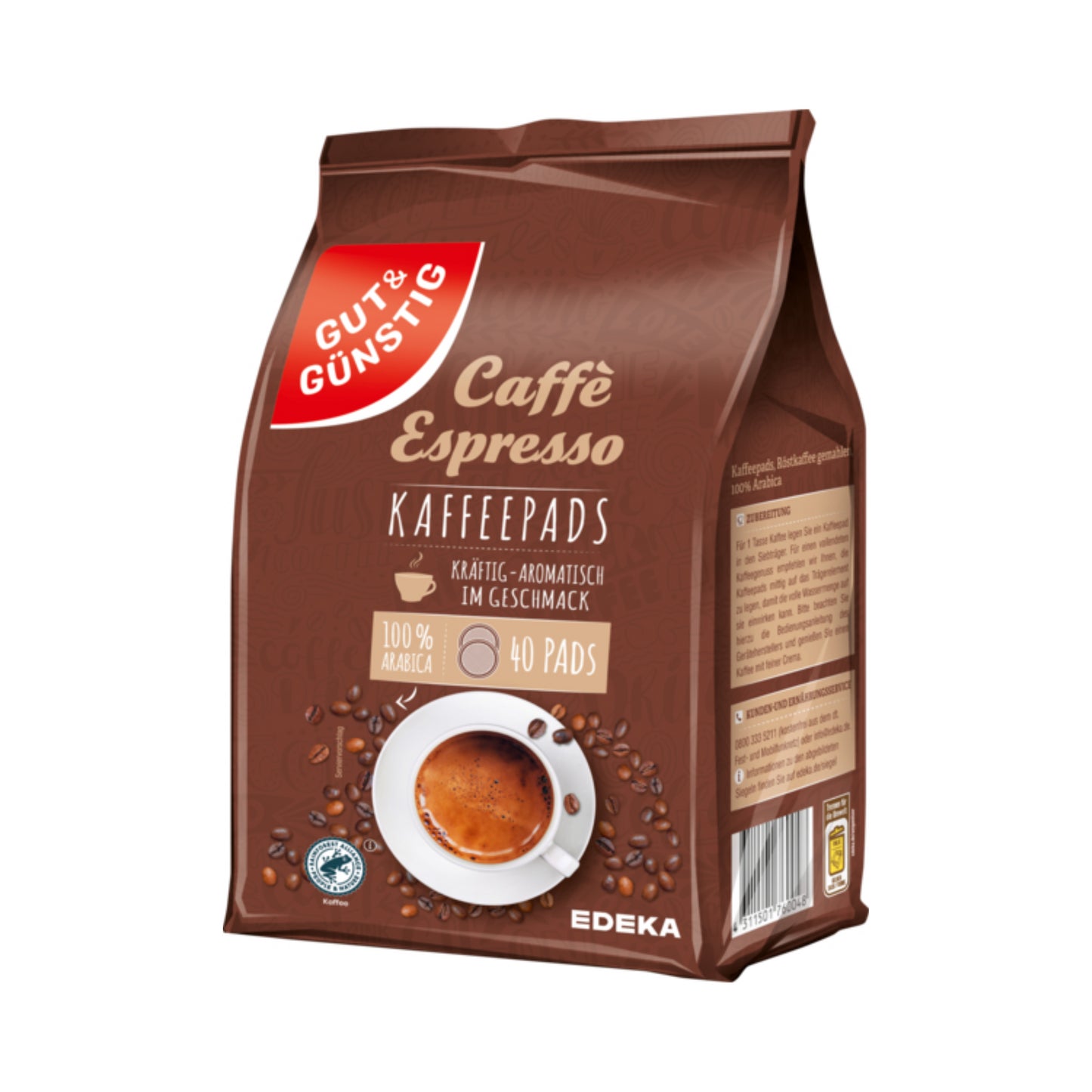 GUT&GÜNSTIG Kaffeepads Espresso 40ST 280g
