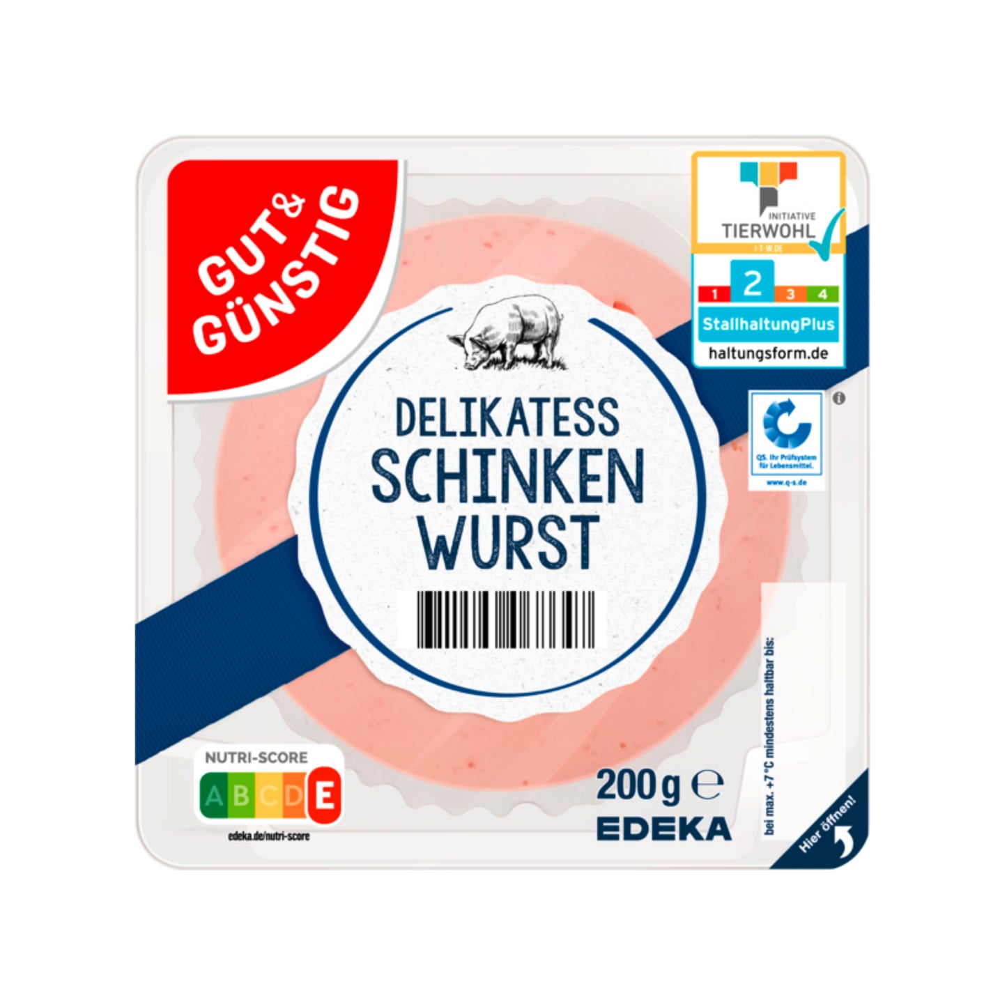 GUT&GÜNSTIG Schinkenwurst 200g QS ITW