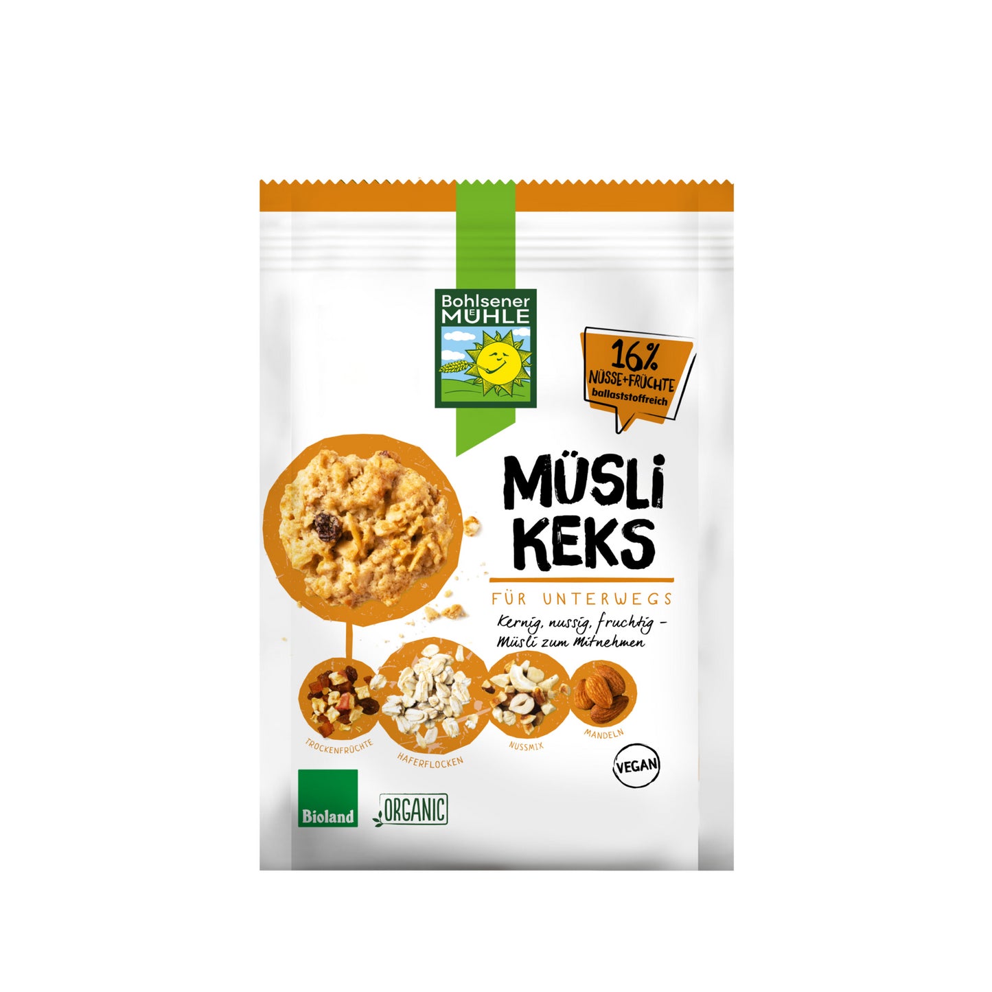 Bio Bohlsener Mühle Der Müslikeks für Unterwegs 150g