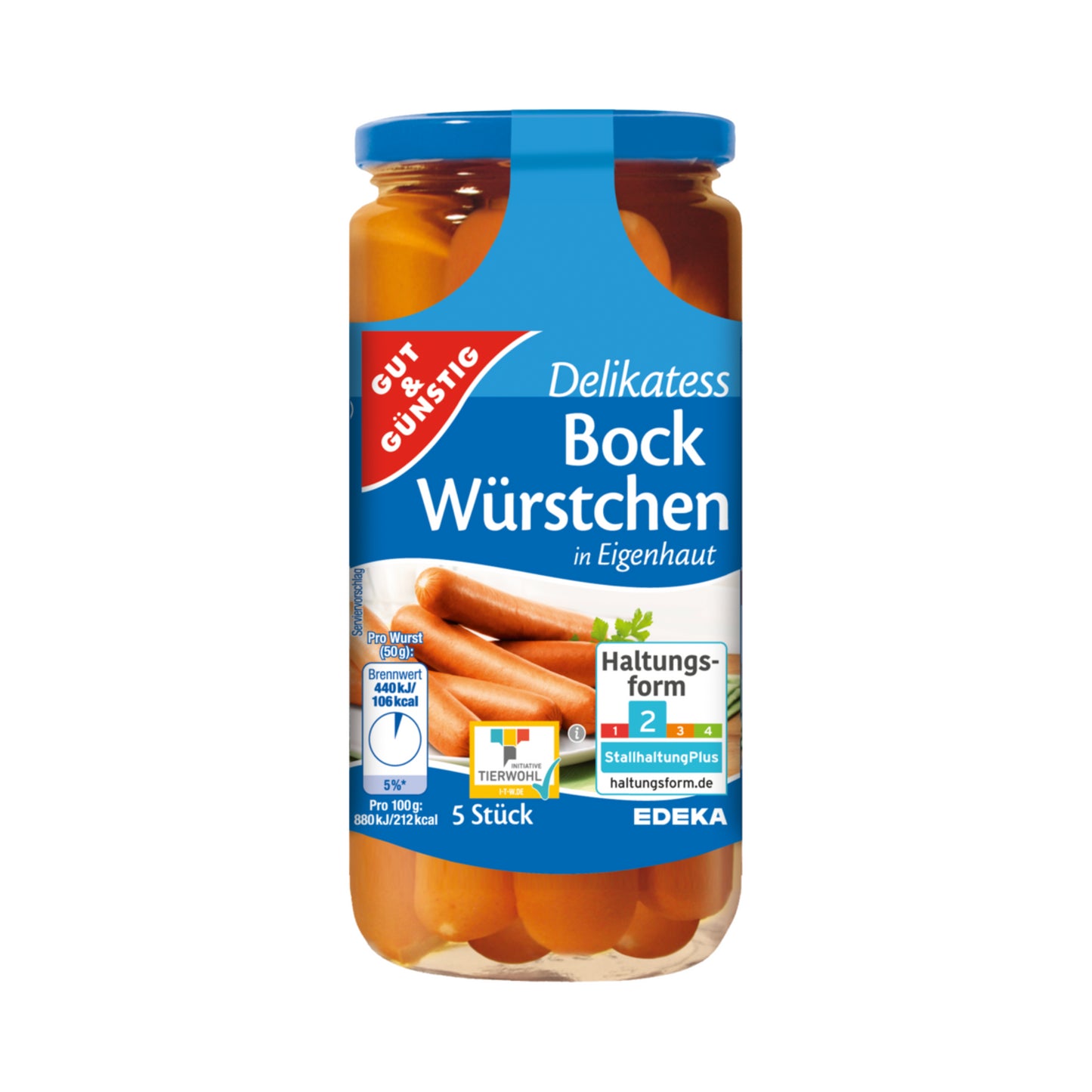GUT&GÜNSTIG Bockwürstchen 5ST 380g QS ITW