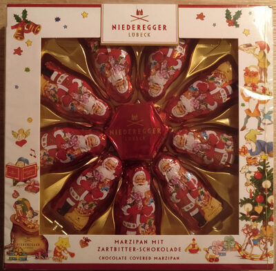 Niederegger Weihnachtsmänner und Stern 10Stück 125g