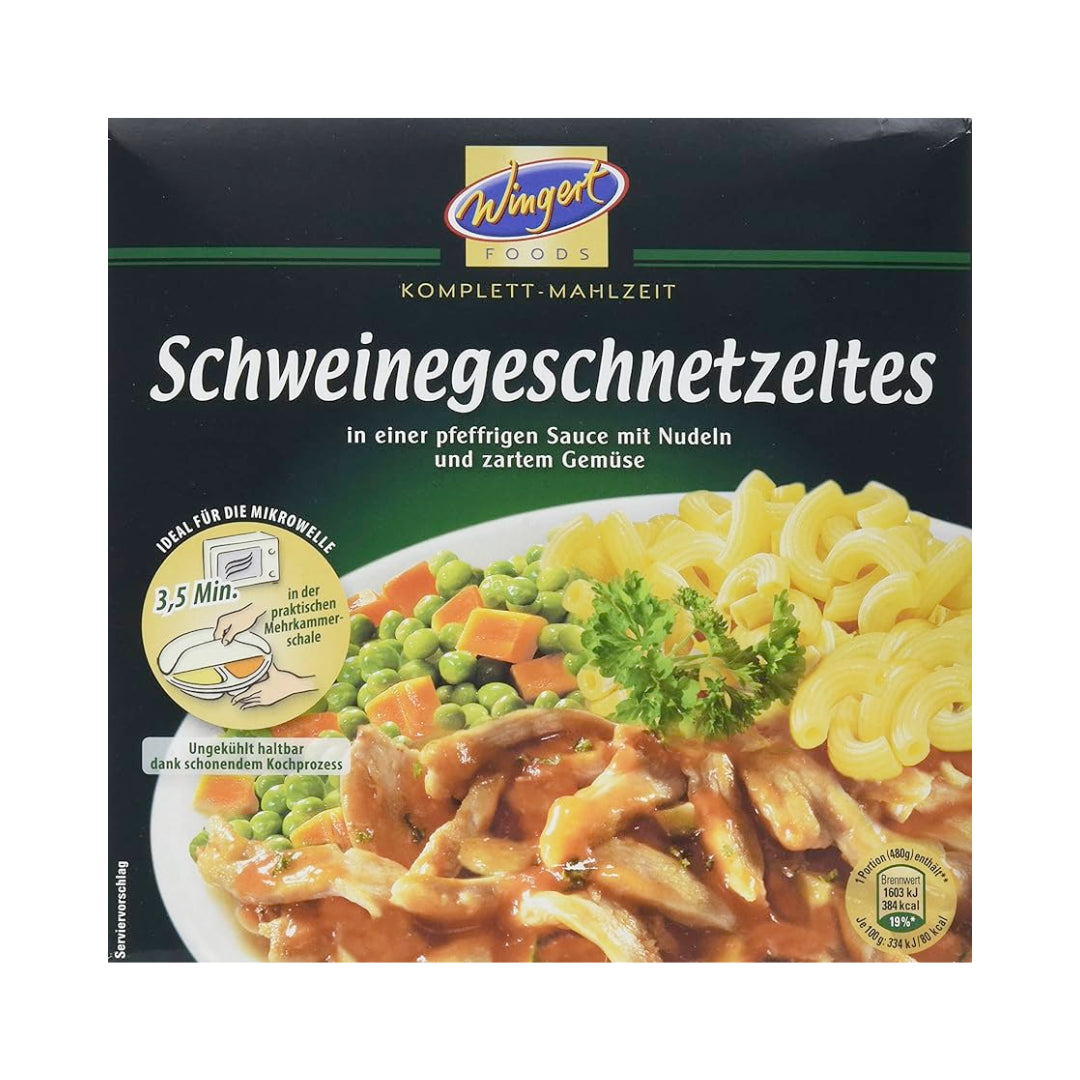 Wingert Foods Schweinegeschnetzeltes mit Nudeln und Gemüse 480g