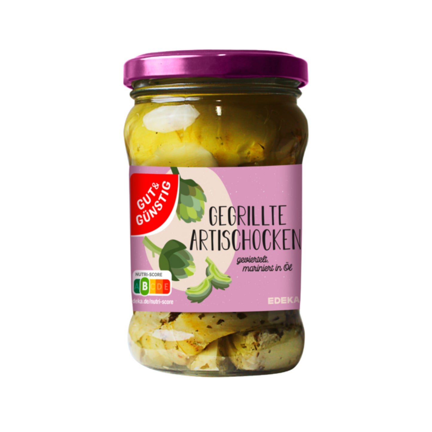 GUT&GÜNSTIG Gegrillte Artischockenviertel in Öl 280g