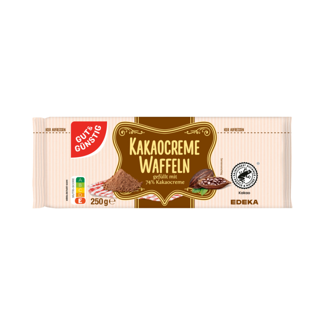 GUT&GÜNSTIG Waffeln mit Kakaocremefüllung 250g